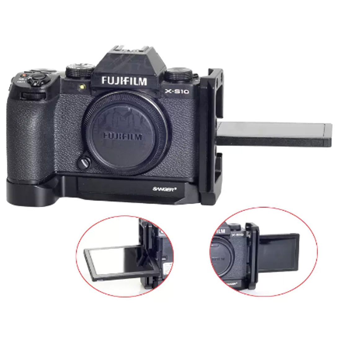 Topcine L-Shape Bracket for FUJIFILM X-S10 Camera,Compatible Quick Release L Plate,Built-in wrench TOPCINE