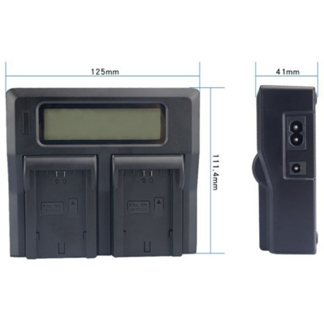 Topcine LCD Dual Channel SONY NP-FZ100 Battery Charger for Sony A9,A9R,A9S,Alpha 9,9S,9R; Sony Alpha A7III,Alpha A7IV,Alpha A7RIII,A7R3,Alpha A7R IV,Alpha A7C,Alpha A7SIII,Alpha A6600,BC-QZ1,Alpha ILCE9M2 Digital Camera.  TOPCINE