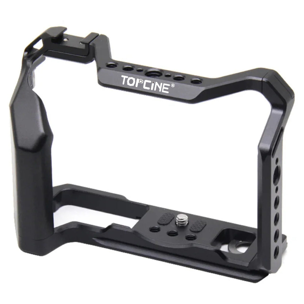 Topcine Camera Full Cage Compatible for Fujifilm X-T5 Camera, Aluminum Alloy Camera Rig for Fujifilm XT5. 3/8"-16 Locating Holes for ARRI, Included Cold Shoe TOPCINE