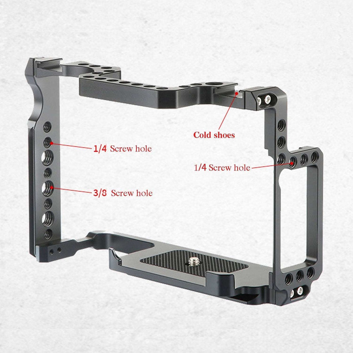 Topcine Camera Cage for Canon EOS 5D Mark II III IV DSLR Camera Case with Dual Cold Shoe Mount for Canon EOS 5D4 5D3 5D2 Camera Rig camera cage TOPCINE