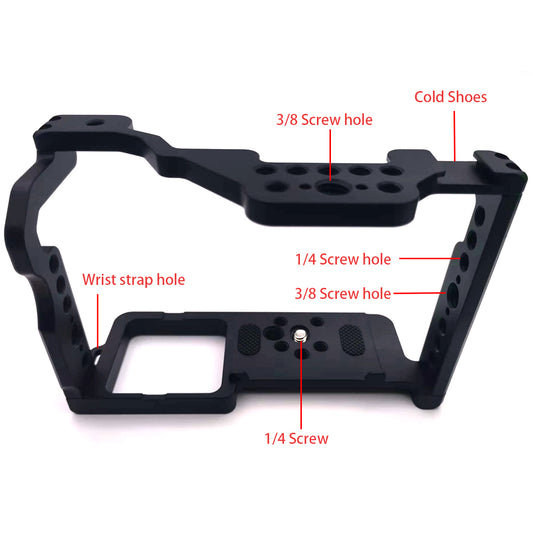 Topcine Full Camera Cage Kit for Panasonic GH5 GH5S GS5II Camera,Aluminum Alloy Panasonic GH5 GH5S GS5II Camera Cage with Cold Shoe Mount for Microphone and Light TOPCINE