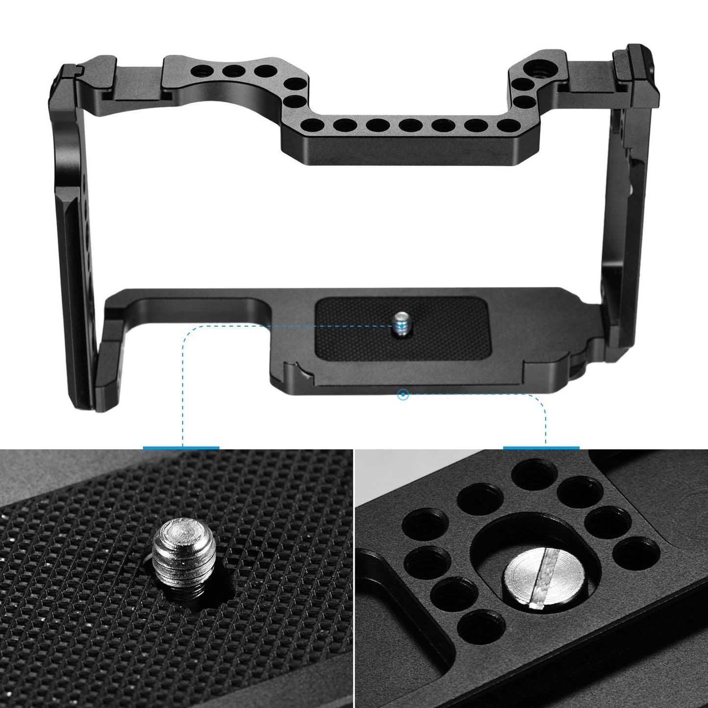 Topcine Camera Cage for Canon EOS 5D Mark II III IV DSLR Camera Case with Dual Cold Shoe Mount for Canon EOS 5D4 5D3 5D2 Camera Rig camera cage TOPCINE