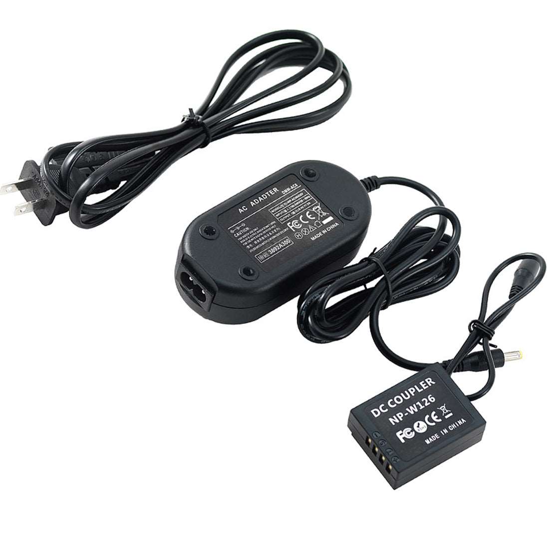 Topcine CP-W126 DC Coupler NP-W126/NP-W126S Dummy Battery AC Power Supply Adapter Kit for Fujifilm X-S10 X-T3 X-T20 X-T30 X-T100 X-T200 X100F X100V X-A5 X-A7 X-A20 X-E3 X-Pro2 X-Pro3 HS35EXR HS50EXR etc. TOPCINE