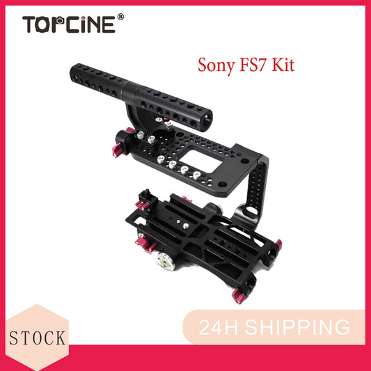 15mm Baseplate Camera Rig Cage with Top Handle For SONY FS7 Kit FS7 Support Bracket Cage