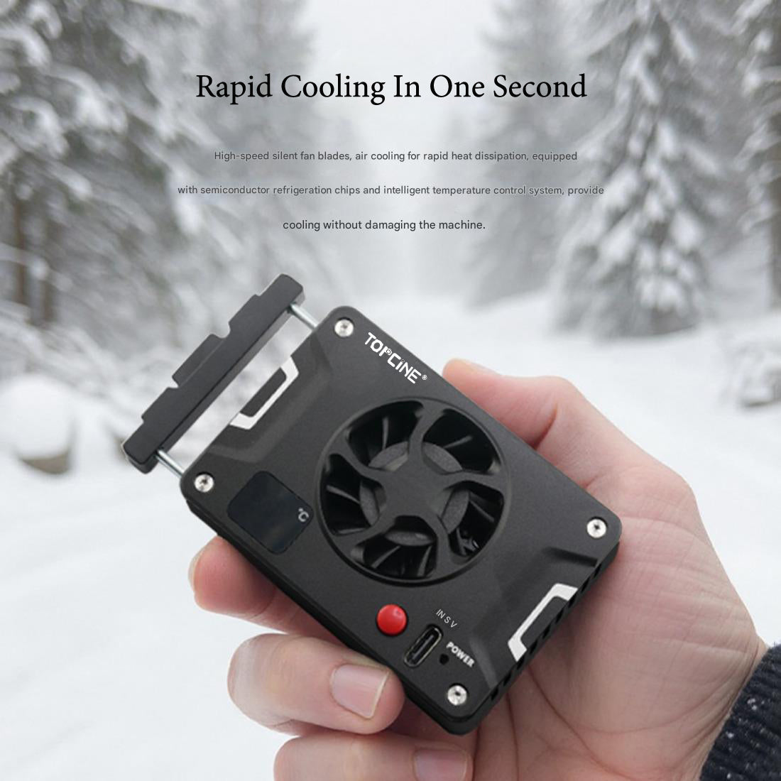Universal Camera Cooling Fan for Sony A7M4/FX3 Canon R8 Fuji Nikon ZF Camera Live Broadcast Constant Temperature Semiconductor Cooling Fan