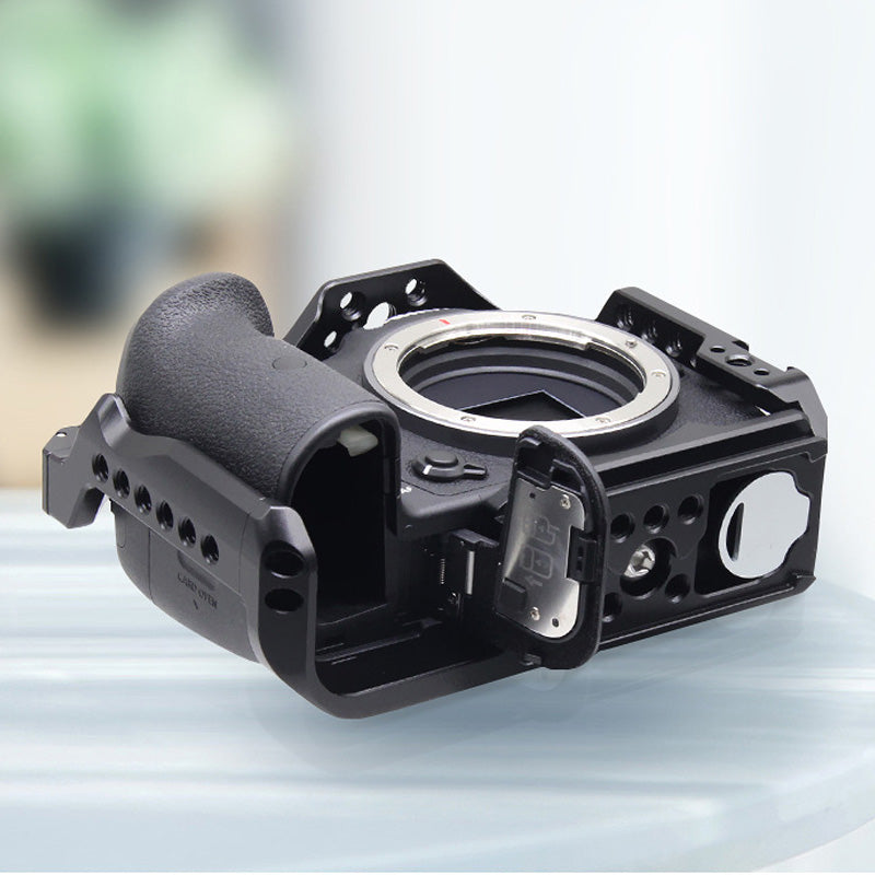 Topcine R7 Cage Kit for Canon R7 Camera, EOS R7 Camera Cage with Quick Release Plate,Cold Shoe Mount for Microphone and Light r7 cage r7 cage Camera Cages TOPCINE