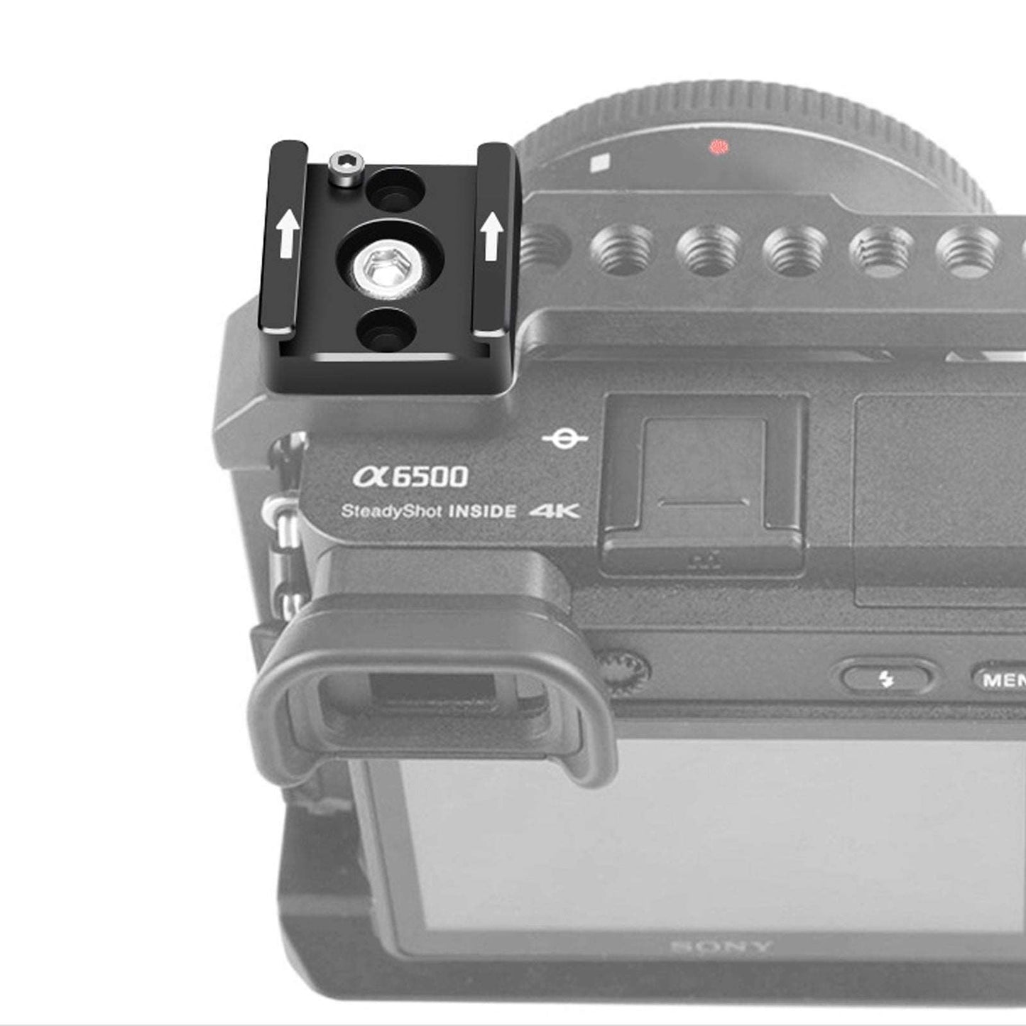 Topcine 2 Sets Cold Shoe Mount Adapter Cold Shoe Bracket Standard with 1/4" Thread Hole for Camera DSLR Flash Led Light Monitor Video and More Cold Shoe Adapter TOPCINE