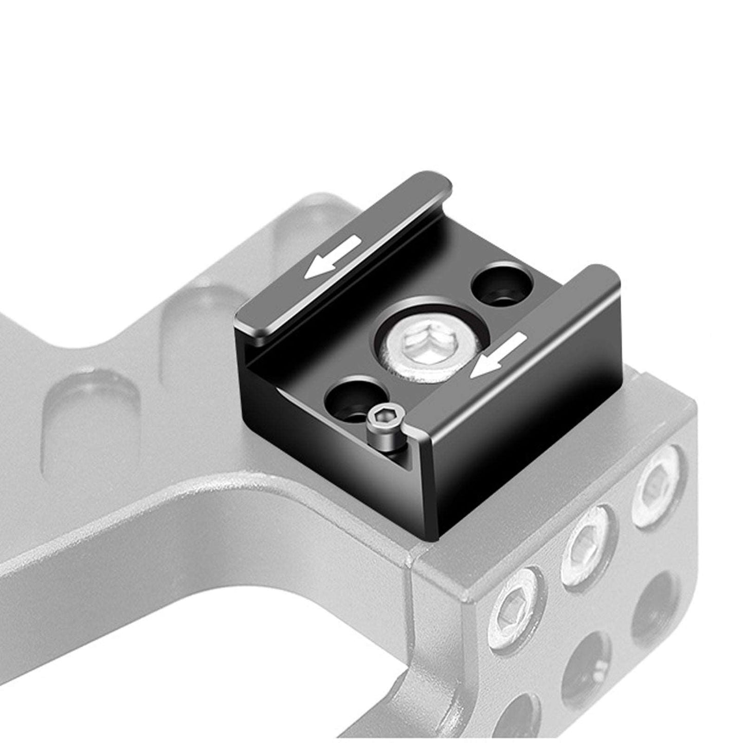 Topcine 2 Sets Cold Shoe Mount Adapter Cold Shoe Bracket Standard with 1/4" Thread Hole for Camera DSLR Flash Led Light Monitor Video and More Cold Shoe Adapter TOPCINE