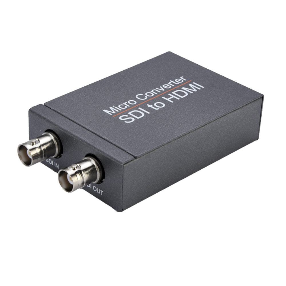 HD 3G Video Micro Converter SDI to HDMI+SDI Adapter ,HDMI in to Two SDI Output Mini 3G HD SD-SDI Video Converter Adapter with Audio Embedder,Support 1080P 60Hz,Auto Format Detection for Camera TOPCINE