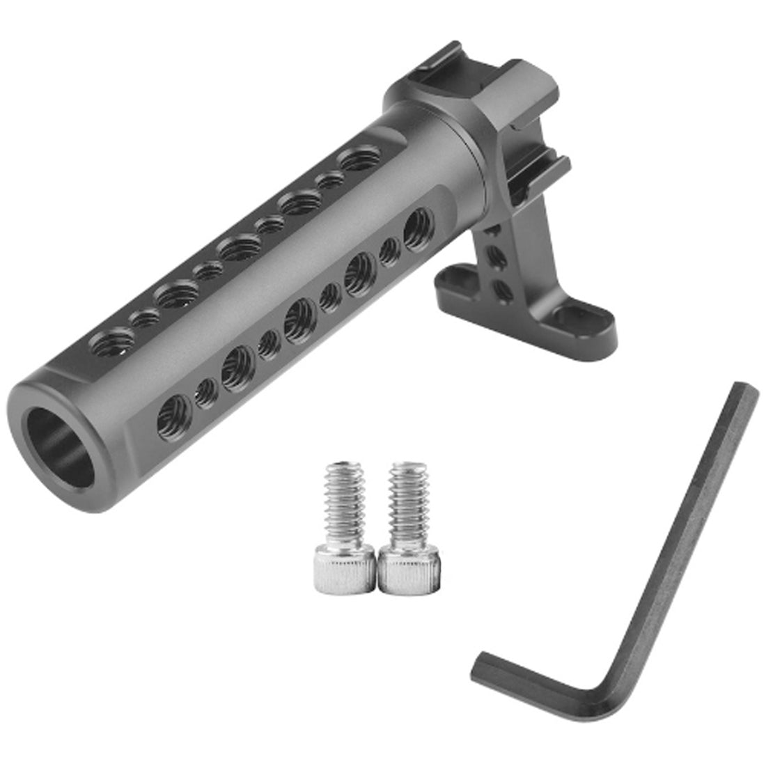 Topcine Universal DSLR Cage Top Handle Grip with 1/4 Inch 3/8 Inch Threaded Screw Holes Cold Shoe Mounts for Photography Lamp Microphone  TOPCINE