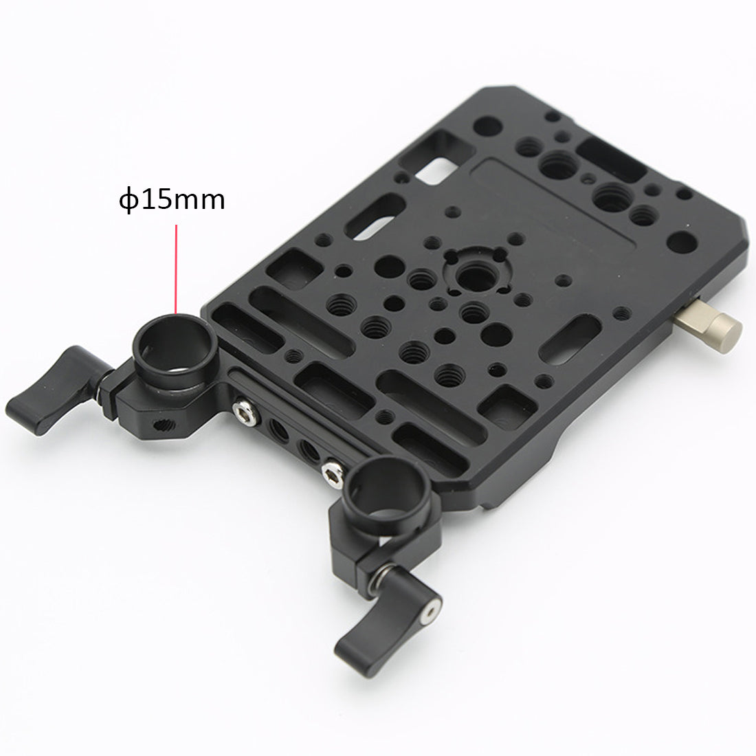 Topcine V Mount Battery Plate, V-Lock Plate Quick Release Assembly with Dual 15mm Rod Clamp for Camera Power Supply TOPCINE
