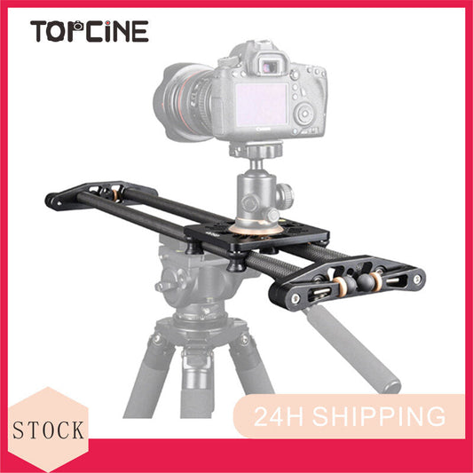 TOPCINE Camera Video Carbon Fiber Rail Slider Track Dolly System and Motorized Camera Slider Double Distance stabilizer 60cm, 80cm  TOPCINE