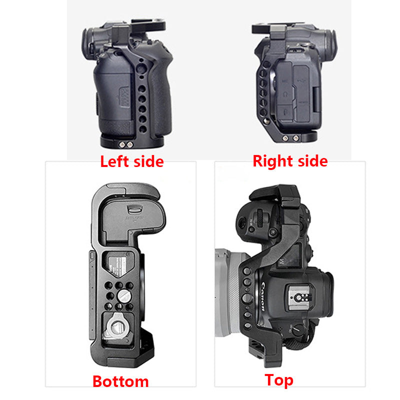 TOPCINE Camera Cage Compatible for Canon EOS R5/R5C/R6 R6markII Camera, Vlogging Video Shooting Filmmaking Rig Stabilizer with Dual Cold Shoe camera cage TOPCINE