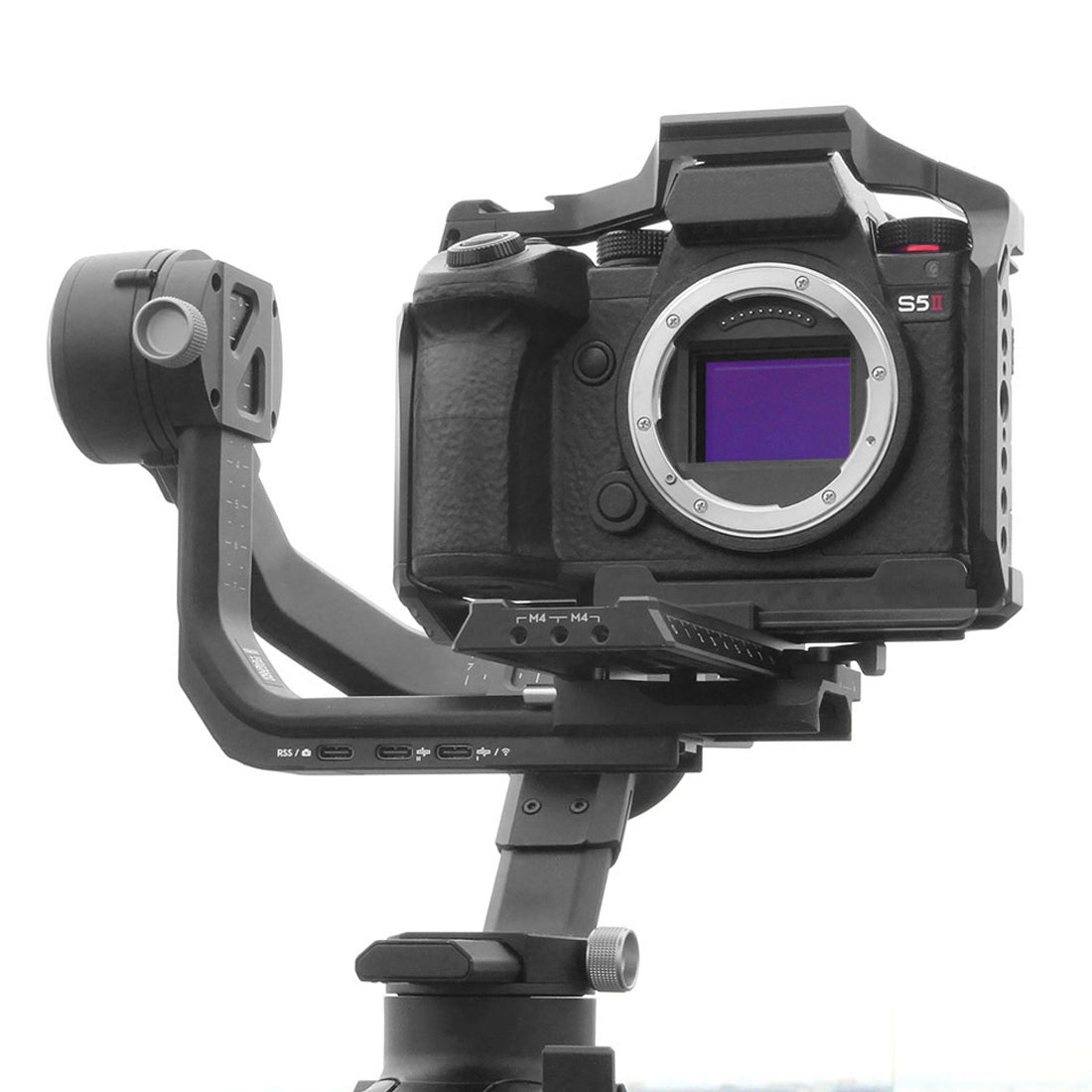 Topcine S5 II S5 IIX Camera Cage for Panasonic LUMIX S5 II / S5 IIX with NATO Rail 1/4 Inch 3/8 Inch Screw Holes and Cold Shoe Mount for Microphone and Light TOPCINE