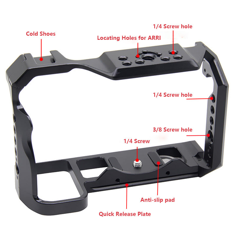 TOPCINE Camera Full Cage Compatible for Nikon Z5/Z6/Z7/Z6II/Z7II Camera,Aluminum Alloy Z6 Camera Cage with Cold Shoe Mount for Microphone and Fill Light camera cage TOPCINE
