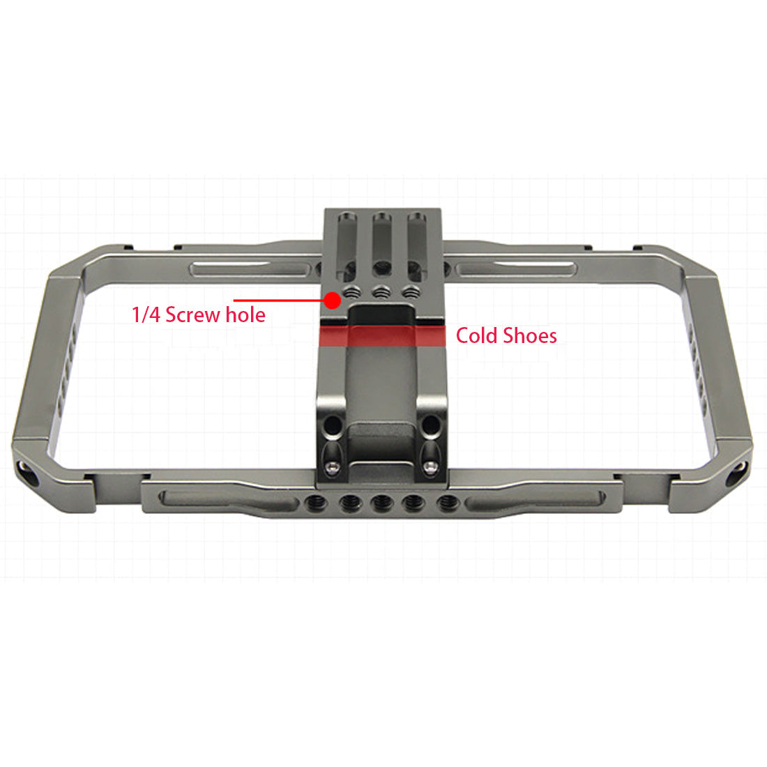 Topcine Universal Phone Video Rig Kit Compatible with iPhone Android, Filmmaking Vlogging Rig Aluminium Alloy Phone Video Cage Grip with Cold Shoe Mount for Videomaker Videographer,Video Stabilizer Rig TOPCINE