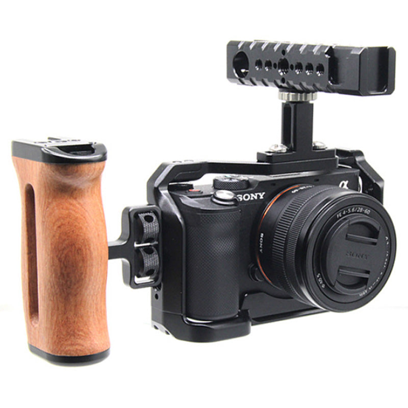 Topcine Camera Full Cage Compatible for Sony A7C Camera, Aluminum Alloy Sony A7C Camera Cage Rig with Cold Shoe Mount for Microphone and Light TOPCINE