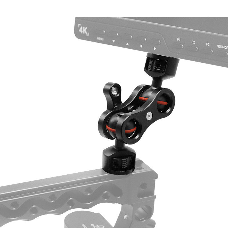 TOPCINE Multi-Function Dual Ball Head Magic Arm Mount Adapter with 1/4'' Screw for DSLR Cameras Fill Light Monitor 6KG Load  TOPCINE