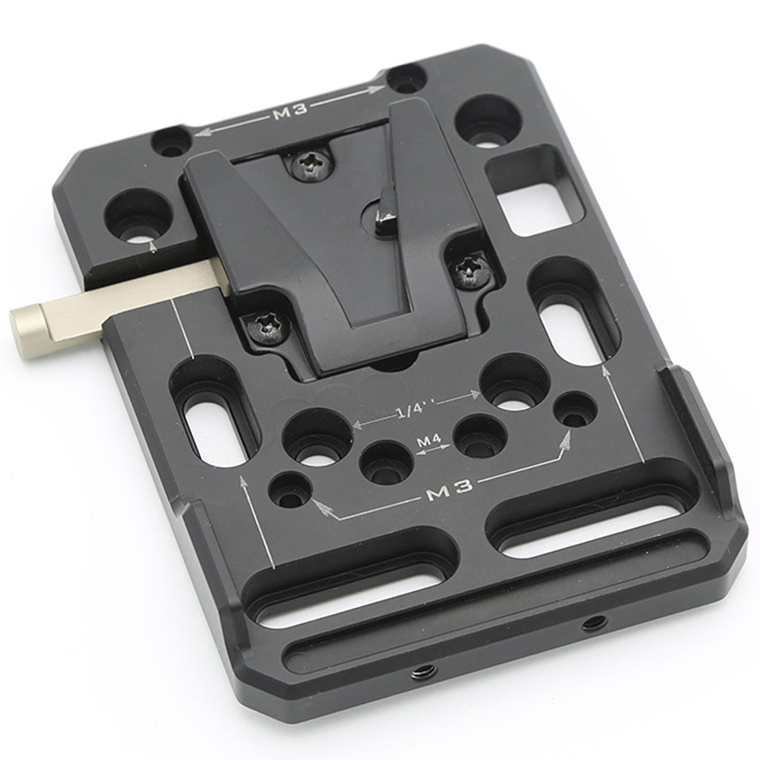 Topcine V Mount Battery Plate, V-Lock Plate Quick Release Assembly with Dual 15mm Rod Clamp for Camera Power Supply TOPCINE
