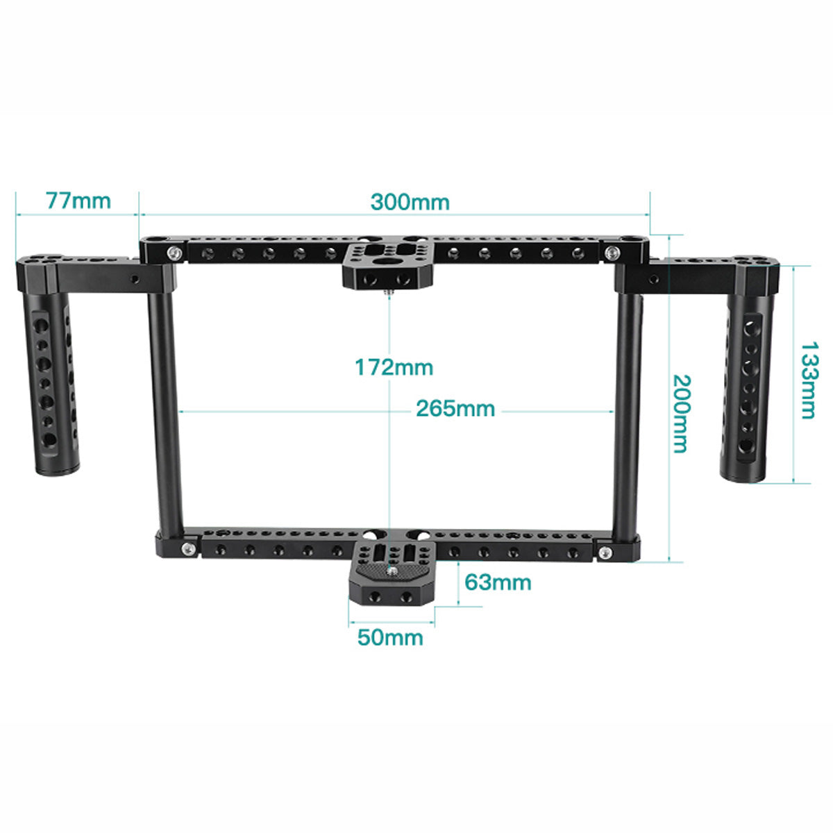 Topcine Director's Cage for Camera Monitors. Cage Fits to LCD Monitors from 7" to 10" Secure Support, Comfortable Handheld Shooting with Dual Grip Handles TOPCINE