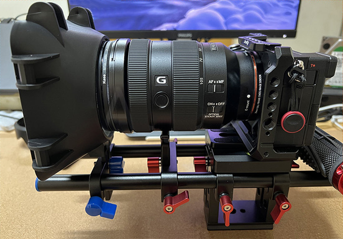 Topcine Universal 15mm Rail Support System with 15mm Rod Clamp and Quick Release Plate, Applicable DSLR Camera and Video Camcorder TOPCINE