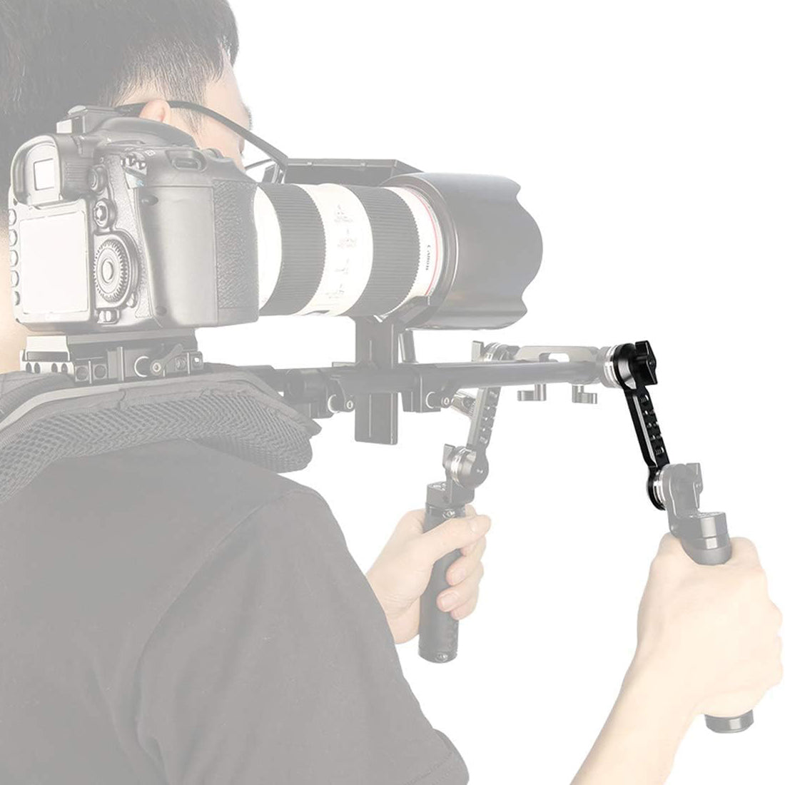 Topcine Rosette Extension Arm with Double ARRI Standard Rosette Mount for Camera Handgrip Heavy Shoulder Rig Support System TOPCINE