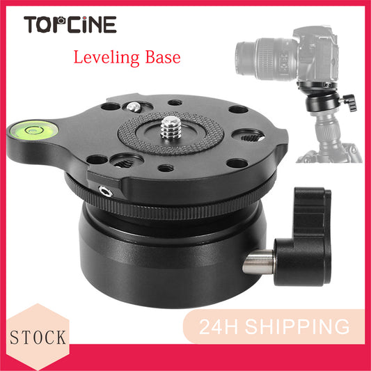 Topcine TP-60N Tripod Leveling Base Half Ball, Quick Inclination 15 ° in Any Direction with Offset Bubble Leve,fits Video Head,Tripods & Monopods  TOPCINE