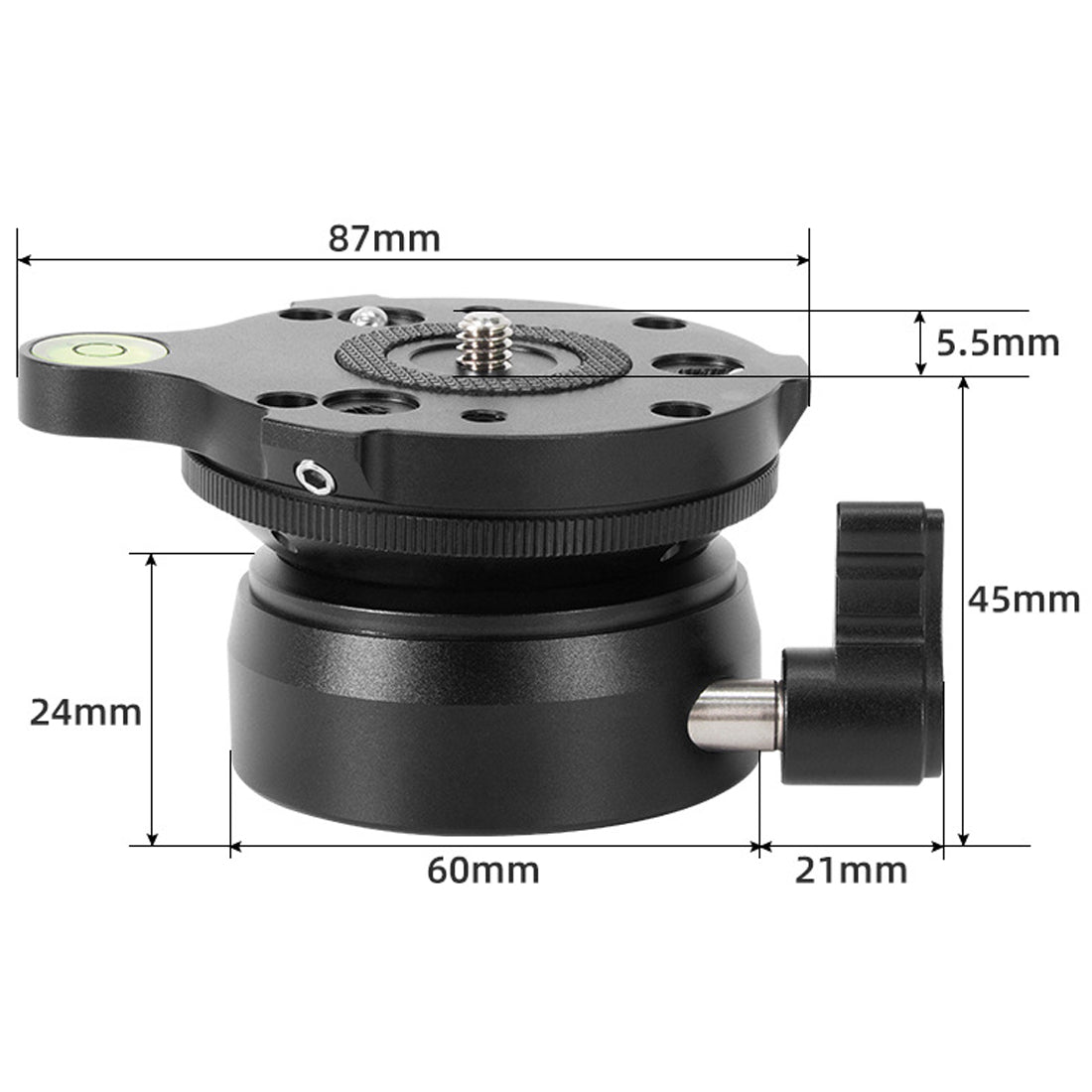 Topcine TP-60N Tripod Leveling Base Half Ball, Quick Inclination 15 ° in Any Direction with Offset Bubble Leve,fits Video Head,Tripods & Monopods TOPCINE