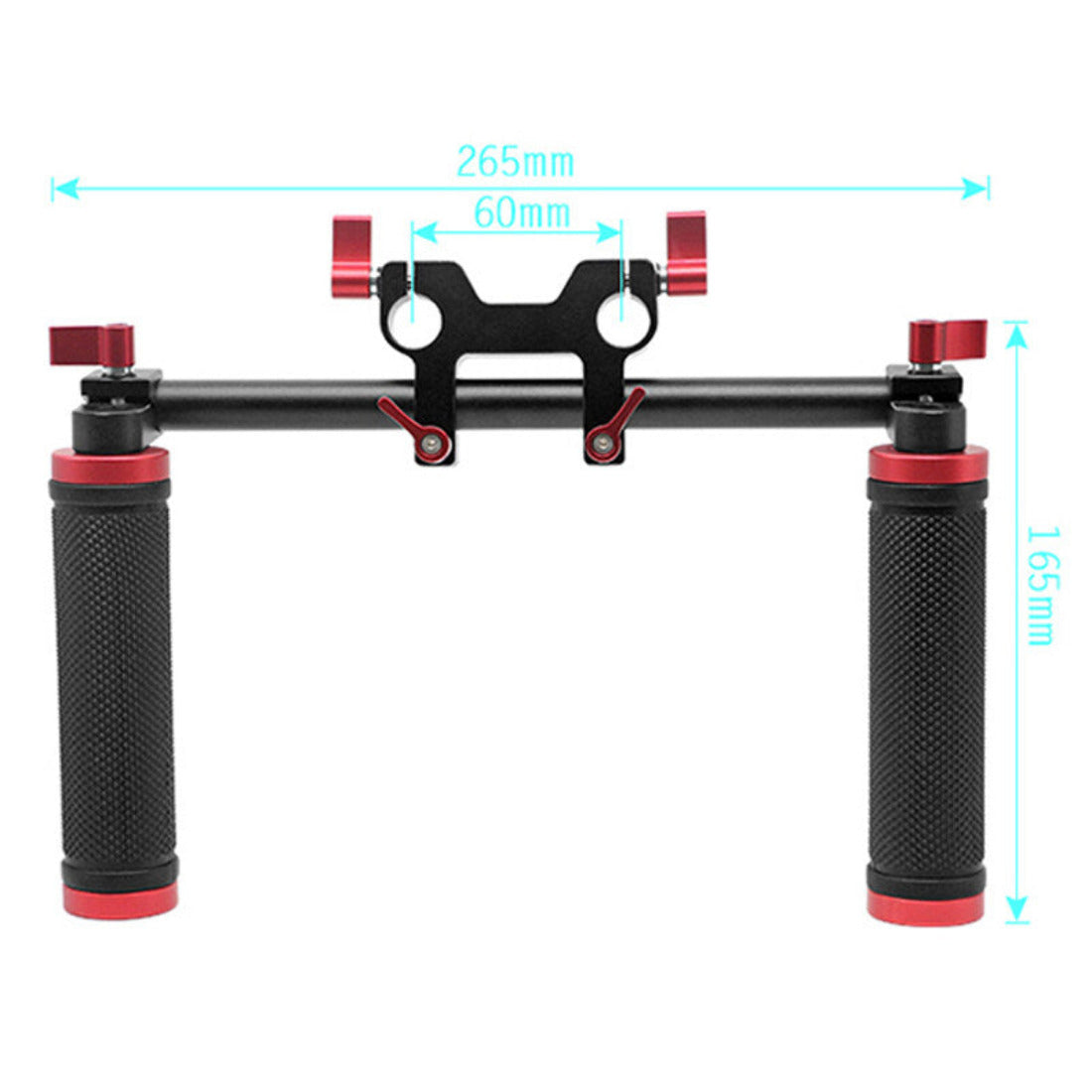 Camera Shoulder Rig Handgrip Kit with 4 Holes 15mm Clamp &15mm Rod TOPCINE