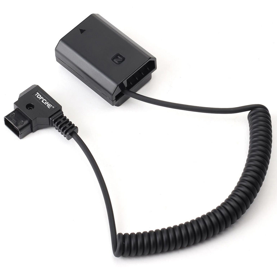 D-Tap to NP-FZ100 Dummy Battery Coiled Power Cable Cord Adapter Compatible for Sony Alpha 1 Alpha A7III A7R III A9 A7R IV Alpha 9 II A9R A9S A7R3 A7S3 FX3 Camera dummy battery TOPCINE