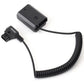 D-Tap to NP-FZ100 Dummy Battery Coiled Power Cable Cord Adapter Compatible for Sony Alpha 1 Alpha A7III A7R III A9 A7R IV Alpha 9 II A9R A9S A7R3 A7S3 FX3 Camera dummy battery TOPCINE