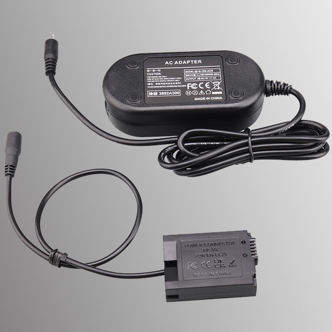 EN-EL25 Dummy Battery AC Power Adapter Kit for Nikon Zfc Z30 Z50 TOPCINE