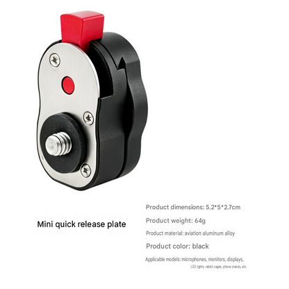 Universal Mini Quick Release Plate for Monitor, LED Light, Phone Holder & Camera Cage