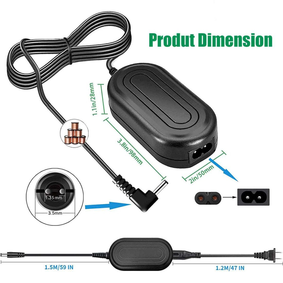 LP-E12 Dummy Battery AC Power Adapter Kit for Canon EOS M50 M200 camera dummy battery TOPCINE