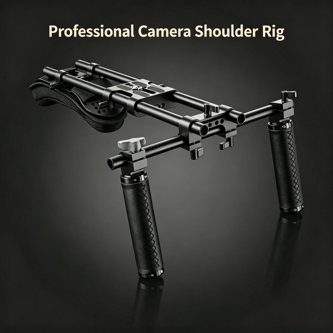 Professional Shoulder Rig Support Kit for Most DSLR Video Cameras Handheld Shoulder Mount Support Video Camera Anti-shake Stabilizer Kit for Vlogging Filmmaking Social Media Content Creation Outdoor Shooting