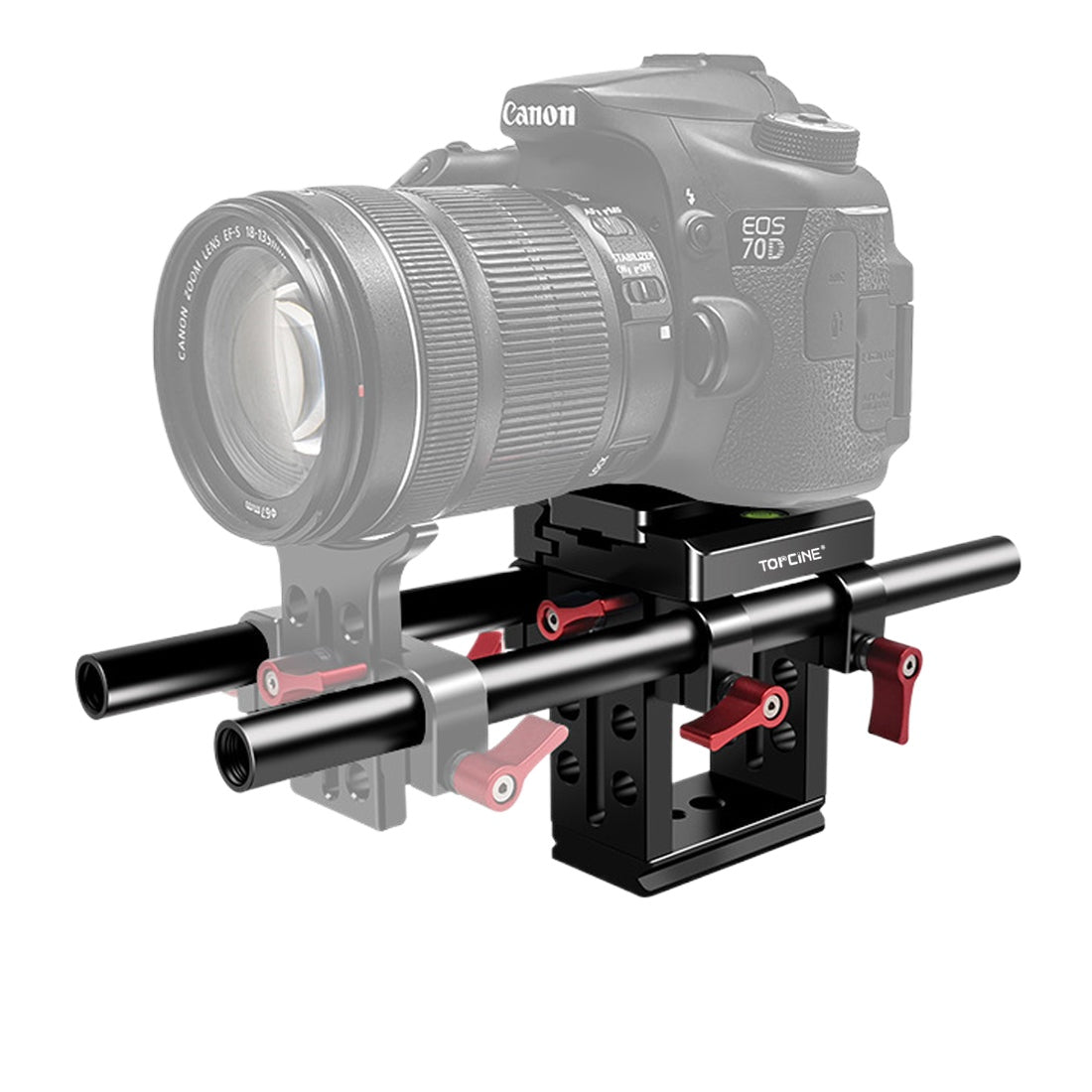 5mm Rail Support System with Rod Clamp & Quick Release Riser Plate for DSLR camera baseplate TOPCINE