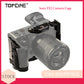 FX2 Camera Cage Compatible for Sony FX2 Digital Cinema Camera Accessory with NATO Slider Buit-in Arca Bottom Plate Two Point Locking Cold Shoe Multiple 1/4" 3/8" Threaded Holes for Quick Switch