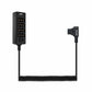 Topcine Multifunctional D-Tap Male Port To 4-D-Tap Female Port Coiled Splitter Cable with Power Switch D-tap for V-Mount V-Lock, Gold Mount Battery to 3P x 4 Female Port & USB for LCD Monitor, LED Video Light, BMPCC 4K 6K, ARRI RED Camera TOPCINE
