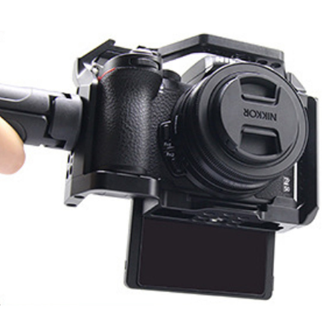 Topcine Z50 Camera Cage for Nikon Z50 Camera with 3/8“ Arri Locating and Cold Shoe Mount Extension for Microphone/ Light camera cage TOPCINE
