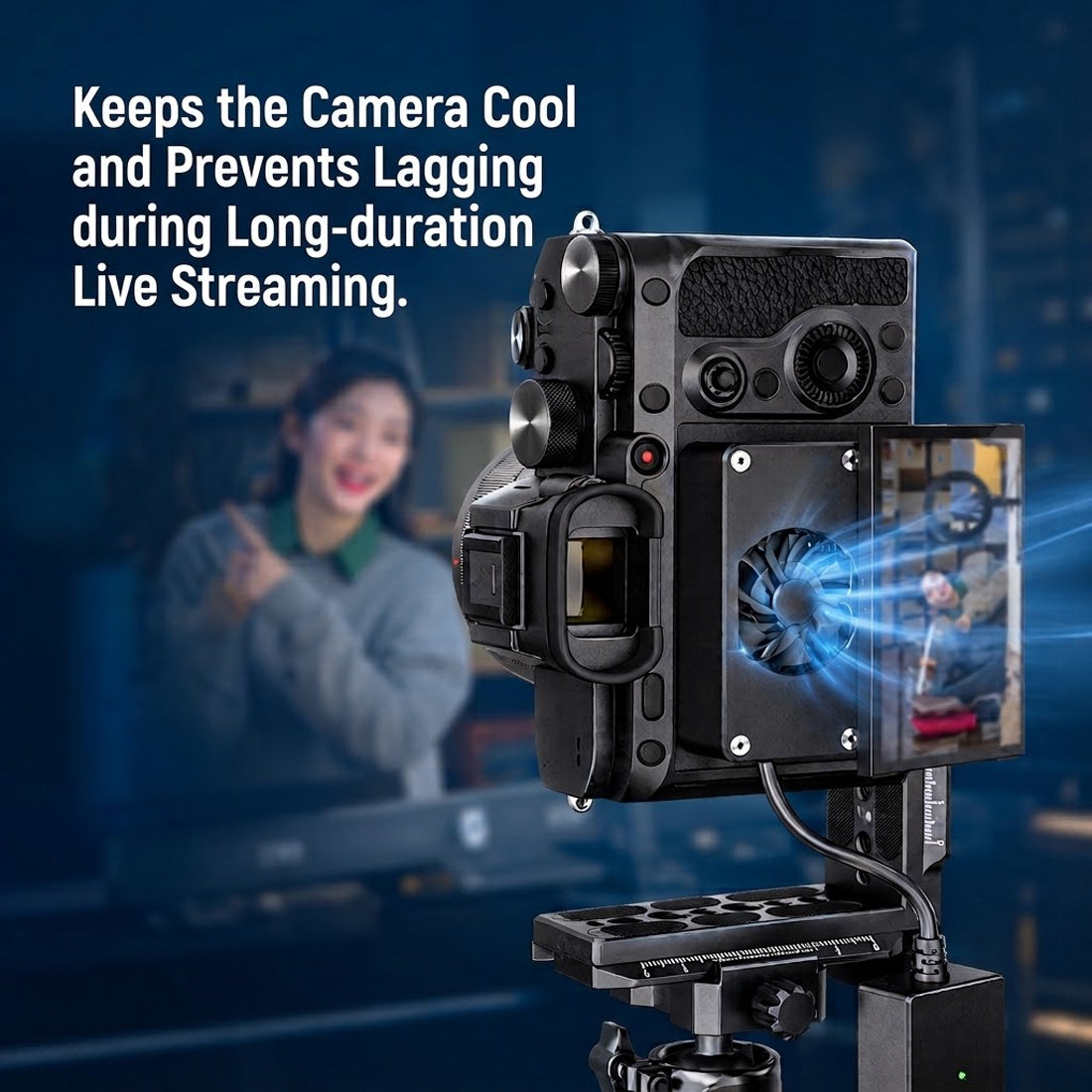 Camera Cooling Fan for Sony A7V A7RV A7M3 A7R3 A7R4 A7III A7IV A1 Folding Screen Camera Semiconductor Fan OM139 Topcine Official Store