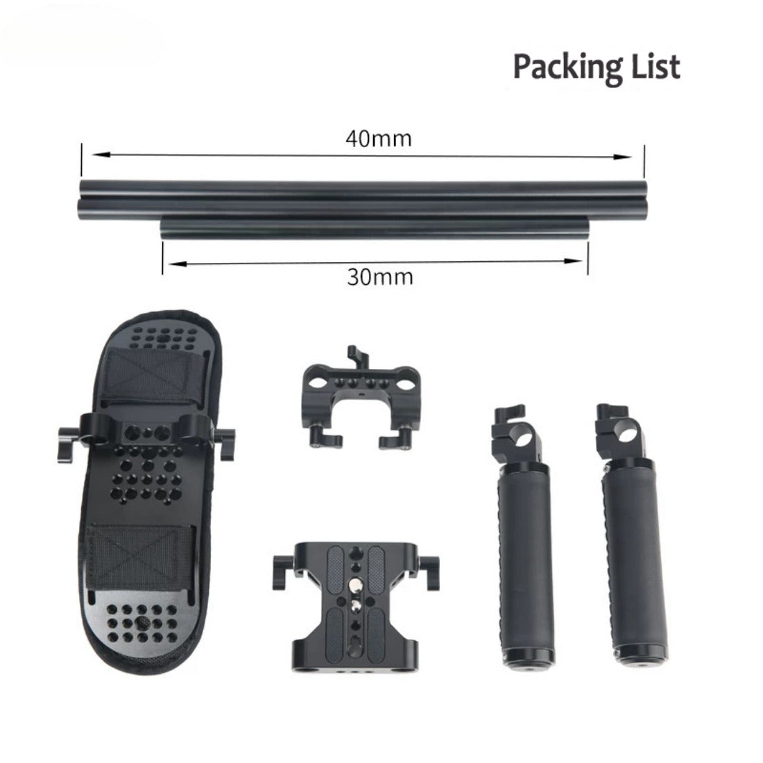 Professional Shoulder Rig Support Kit for Most DSLR Video Cameras Handheld Shoulder Mount Support Video Camera Anti-shake Stabilizer Kit for Vlogging Filmmaking Social Media Content Creation Outdoor Shooting