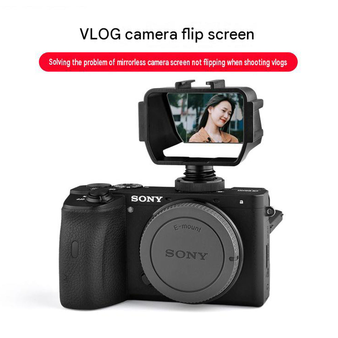 Vlog Selfie Mirror Flip Screen for Mirrorless Camera for Sony Fujifilm Canon Nikon Panasonic Cameras TOPCINE