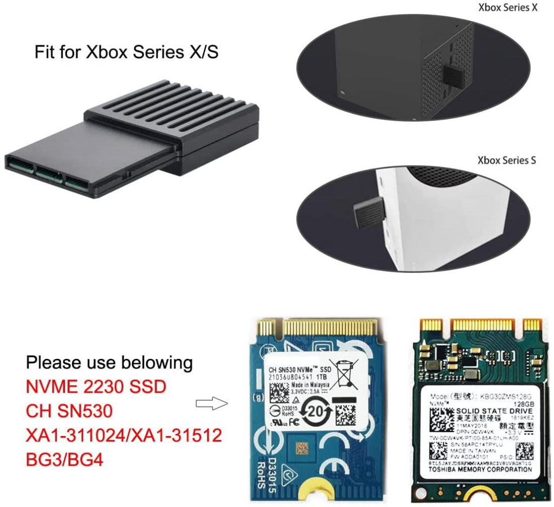 CFexpress Type B to M.2 NVMe 2230 Adapter for Xbox Series X/S SSD Expansion CFexpress Card Adapter TOPCINE