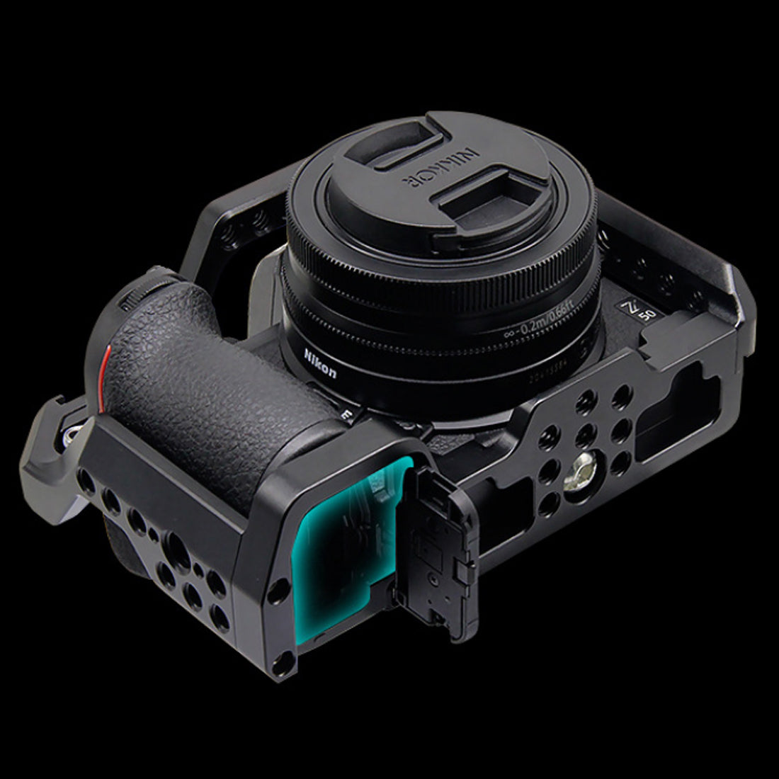 Topcine Z50 Camera Cage for Nikon Z50 Camera with 3/8“ Arri Locating and Cold Shoe Mount Extension for Microphone/ Light camera cage TOPCINE