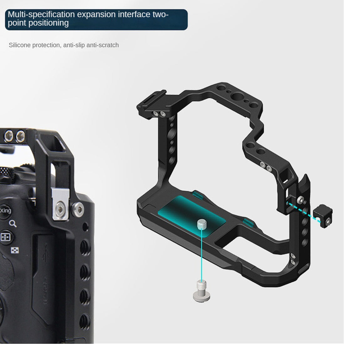 Canon R50 R100 Camera Cage with Cold Shoe Arca Base camera cage TOPCINE