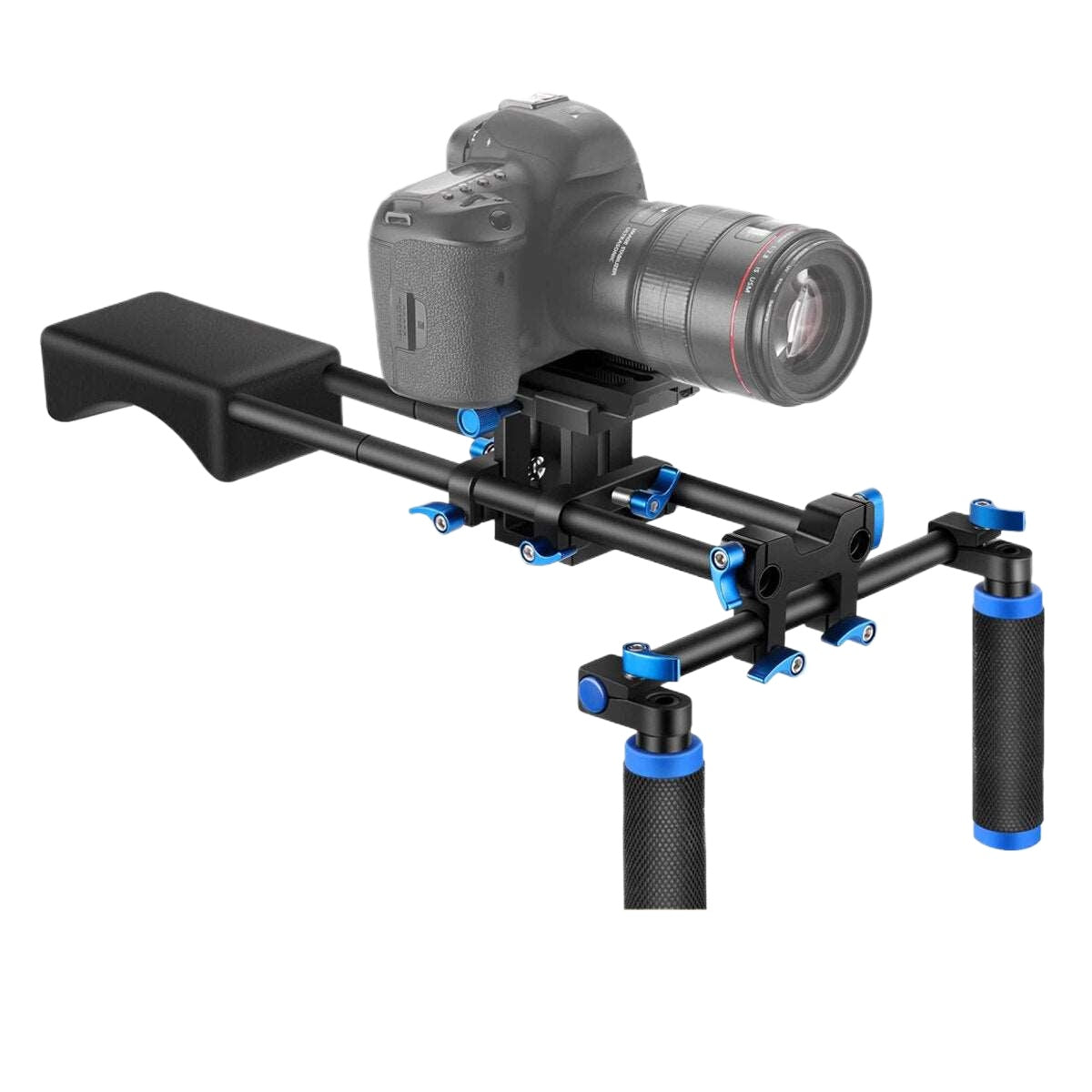 Camera Shoulder Rig DSLR Video Stabilizer with Riser Plate+ Dual Handgrip & Shoulder Pad camera shoulder rig set TOPCINE