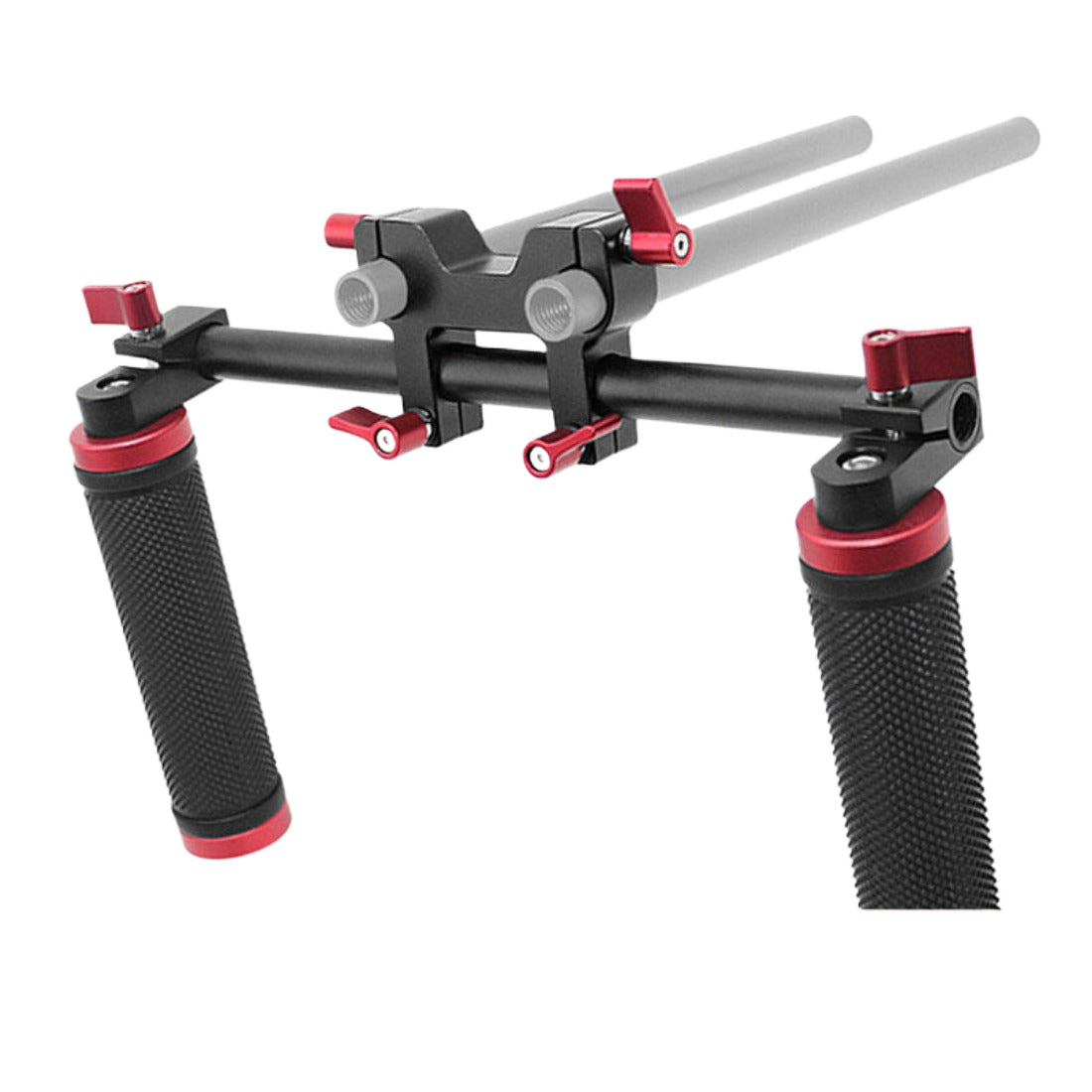 Camera Shoulder Rig Handgrip Kit with 4 Holes 15mm Clamp &15mm Rod TOPCINE