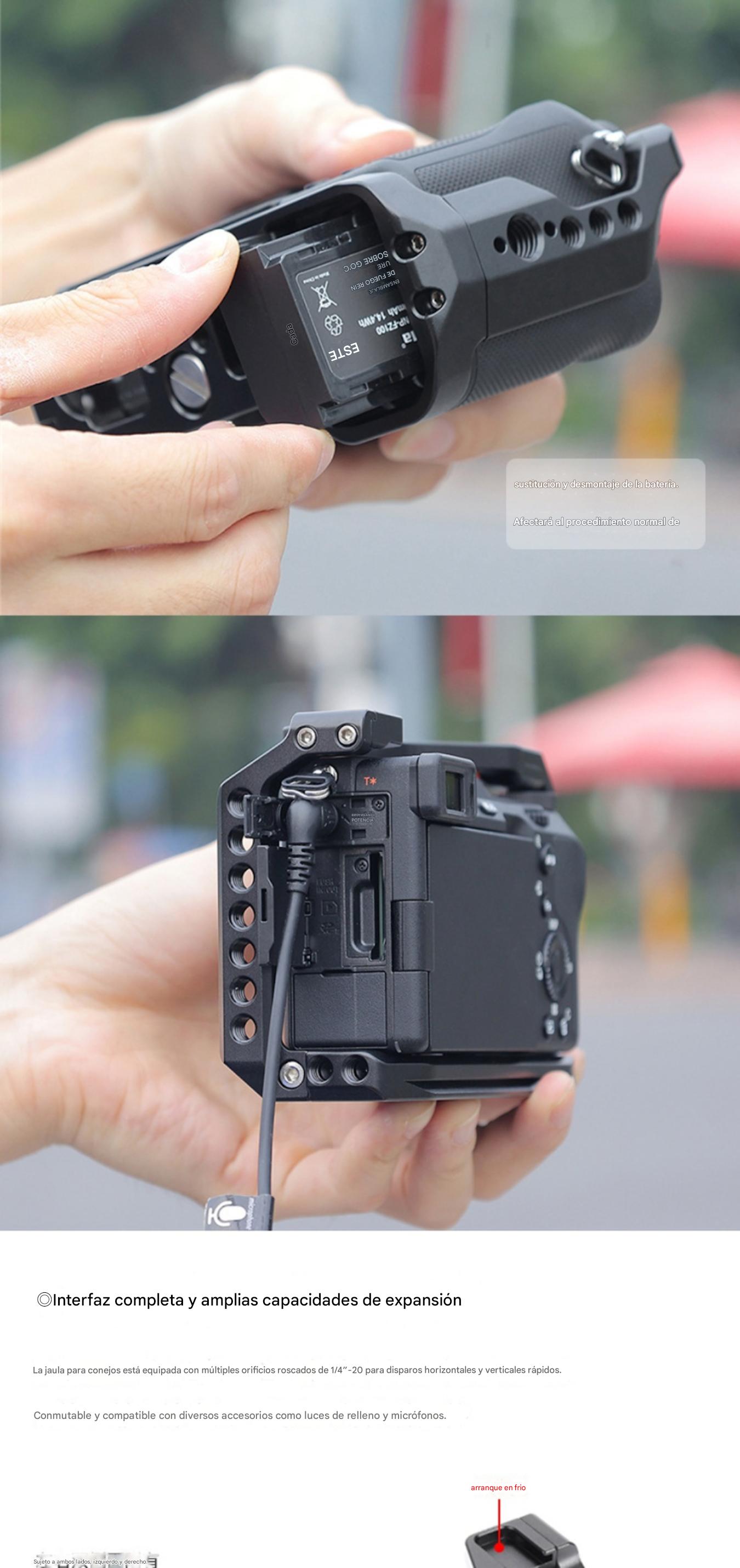 A7C Camera Cage for Sony A7C SLR Camera Cage Sonya7C Metal Cage Photography Expansion Tripod Bracket Accessories