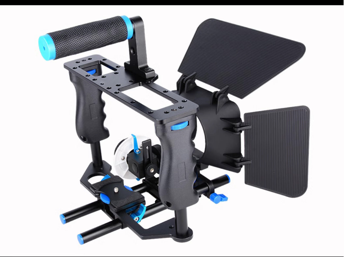 Camera Shoulder Support Rig Kit with Cage & Matte Box for Dslr Video Camcorder camera shoulder rig set TOPCINE