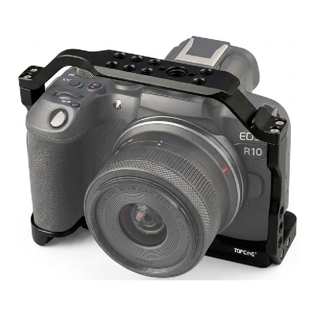 Canon EOS R10 Camera Cage with Cold Shoe Multiple Holes camera cage TOPCINE
